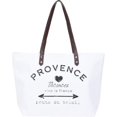 Strandtas Provence wit - 31 x 45 cm - Strandshoppers - van polyester