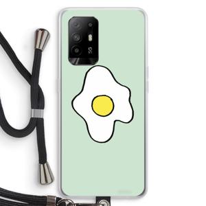 Spiegelei: Oppo A94 5G Transparant Hoesje met koord