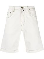 Jacob Cohën short à coutures contrastantes - Blanc
