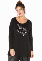 Yoek Tunic flare Queen | Zwart | Maat 42/44