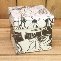 Bonbon doosjes - Chocolade doosje - Zwart wit bloem - 24 stuks