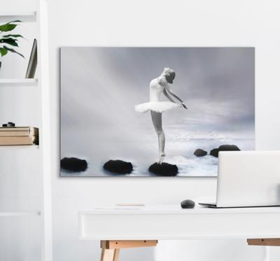 Canvas schilderij dansende ballerina