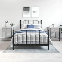 Nachtkastjes 2 st 44x45x58 cm bewerkt hout grijs sonoma eiken