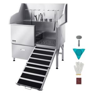 VEVOR Hondentrimbak Hondenwasplaats met Rechterdeur 1275x795x1435mm