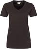 Hakro 181 Women's V-neck shirt MIKRALINAR® - Chocolate - 3XL