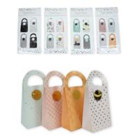 Geschenktasje met stickers 14 cm 4 assorti | 24 stuks
