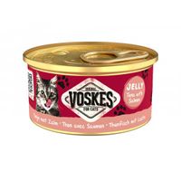 Voskes Jelly tonijn met zalm natvoer kat (24x85 g) 2 trays (48 x 85 g)