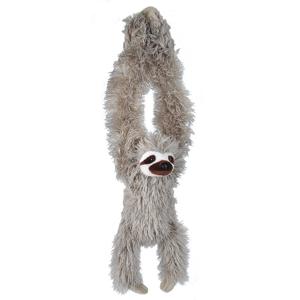 Wild Republic Pluche hangende luie luiaard knuffel - grijs - 40 cm