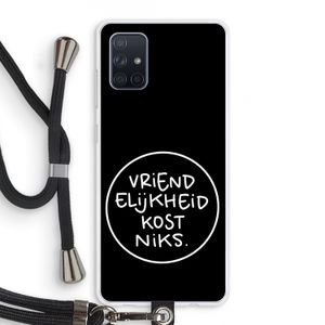 Vriendelijkheid: Samsung Galaxy A71 Transparant Hoesje met koord