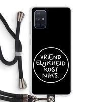 Vriendelijkheid: Samsung Galaxy A71 Transparant Hoesje met koord