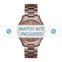 Horlogeband Michael Kors MK3418 Staal Bruin 20mm
