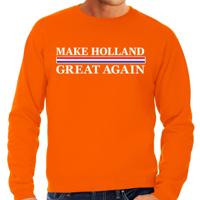 Koningsdag verkleed sweater heren - make Holland great again - oranje