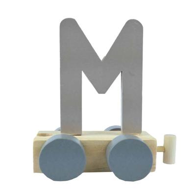 JeP kids houten treinletter M-zand