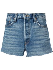 RE/DONE short 70s en jean à taille haute - Bleu