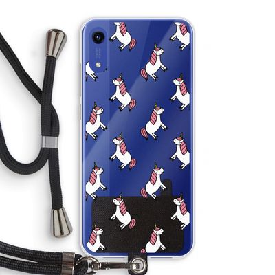 Eenhoorns overal: Honor Play 8A Transparant Hoesje met koord