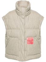 MONOCHROME mélange down gilet - Marron