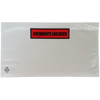 1000 Paklijstenveloppen DL 225x122mm Documents Enclosed PP