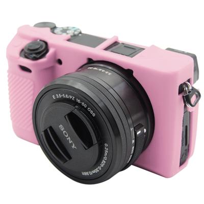 PULUZ zachte siliconen beschermhoes voor Sony ILCE-6300/A6400 (roze)