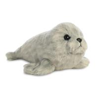 Pluche zeehonden knuffel - grijs - 20 cm - zeedieren - knuffeldieren - thumbnail