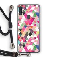 Gekleurde driehoekjes: Samsung Galaxy A11 Transparant Hoesje met koord