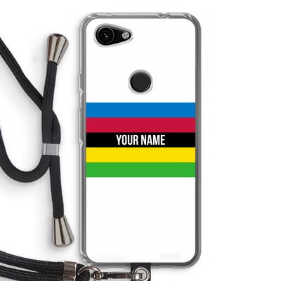 WK Wielrennen: Pixel 3a Transparant Hoesje met koord