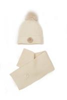 Le Chic winter muts & sjaal set meisjes - wit - Rosa & Reya