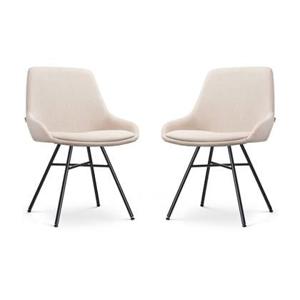 Nolon Noa-Isa Eetkamerstoelen Set van 2 - Beige - Zwart