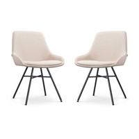 Nolon Noa-Isa Eetkamerstoelen Set van 2 - Beige - Zwart