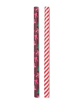 HEMA Cadeaupapier Strik-zuurstok 70x200cm - 2 Stuks