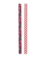 HEMA Cadeaupapier Strik-zuurstok 70x200cm - 2 Stuks