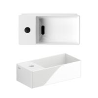 Clou New Flush fontein 35x18cm inclusief plug met kraangat links Keramiek Wit CL/03.03432.01 - thumbnail