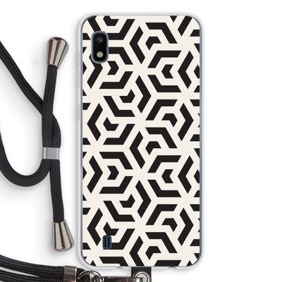 Crazy pattern: Samsung Galaxy A10 Transparant Hoesje met koord