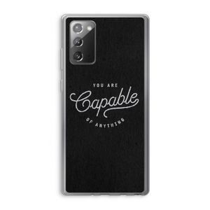 Capable: Samsung Galaxy Note 20 / Note 20 5G Transparant Hoesje