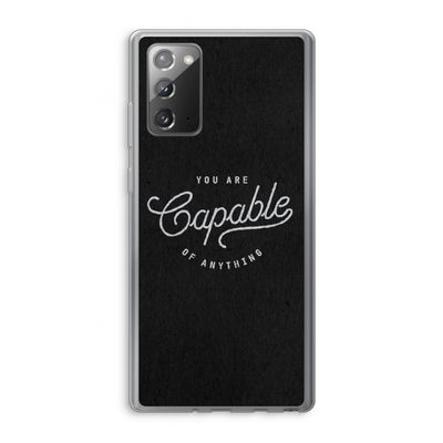 Capable: Samsung Galaxy Note 20 / Note 20 5G Transparant Hoesje
