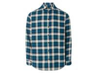 LIVERGY Flanellen heren overhemd (L (41/42), Geruit/blauw/wit/oranje)