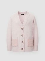 Lamswollen cardigan met zakken