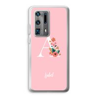 Pink Bouquet: Huawei P40 Pro Plus Transparant Hoesje