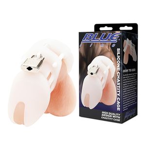 Blueline - Silicone Chastity Cage Kuisheidsgordel Wit