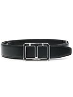 TOM FORD ceinture en cuir à logo imprimé - Noir