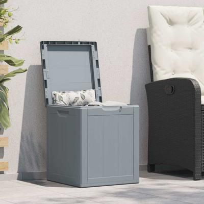 Tuinbox 90 L PP houtlook grijs