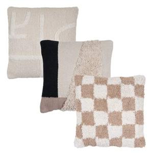 Home67 - Kussen Set van 3 - Joya Naturel, Maya Creme en Chess