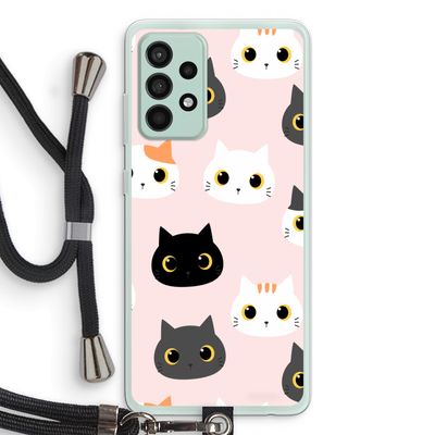 Katten: Samsung Galaxy A52s 5G Transparant Hoesje met koord