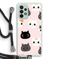Katten: Samsung Galaxy A52s 5G Transparant Hoesje met koord
