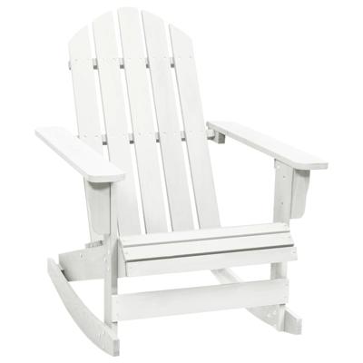 Tuinschommelstoel hout wit