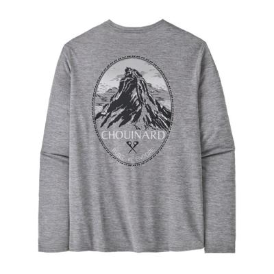 Patagonia L/S Capilene Cool Daily Graphic - Lands Shirt Heren Chouinard Crest: Feather Grey L