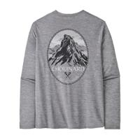 Patagonia L/S Capilene Cool Daily Graphic - Lands Shirt Heren Chouinard Crest: Feather Grey L