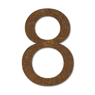 LIROdesign - Huisnummer cortenstaal 15cm - Nr. 8