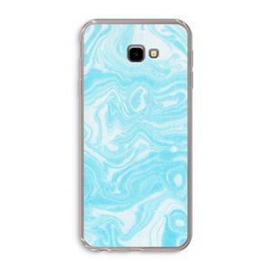 Waterverf blauw: Samsung Galaxy J4 Plus Transparant Hoesje