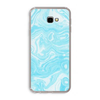 Waterverf blauw: Samsung Galaxy J4 Plus Transparant Hoesje