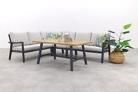 GI Elati lounge-dining hoekset (5-delig) - Carbon Black/Zand GI Elati lounge-dining hoekset (5-delig) - Carbon Black/Zand